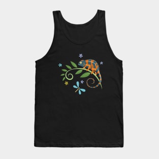 Colorful chameleon Tank Top